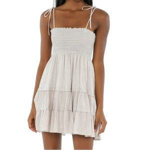 Rays for Days smocked tiered mini dress